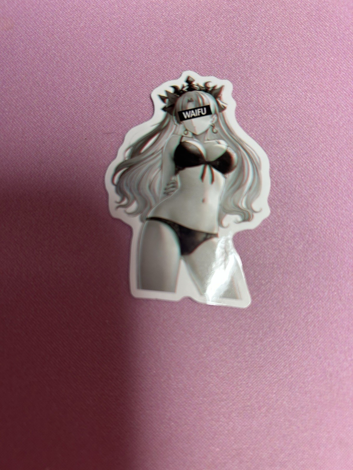 black and white waifu lewd stickers #2