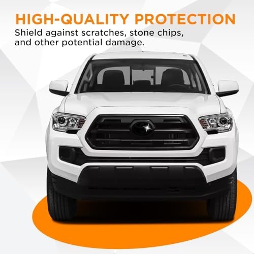Pre-Cut Front Emblem Tint Compatible with Toyota Tacoma Limited, TRD Dark Smoke