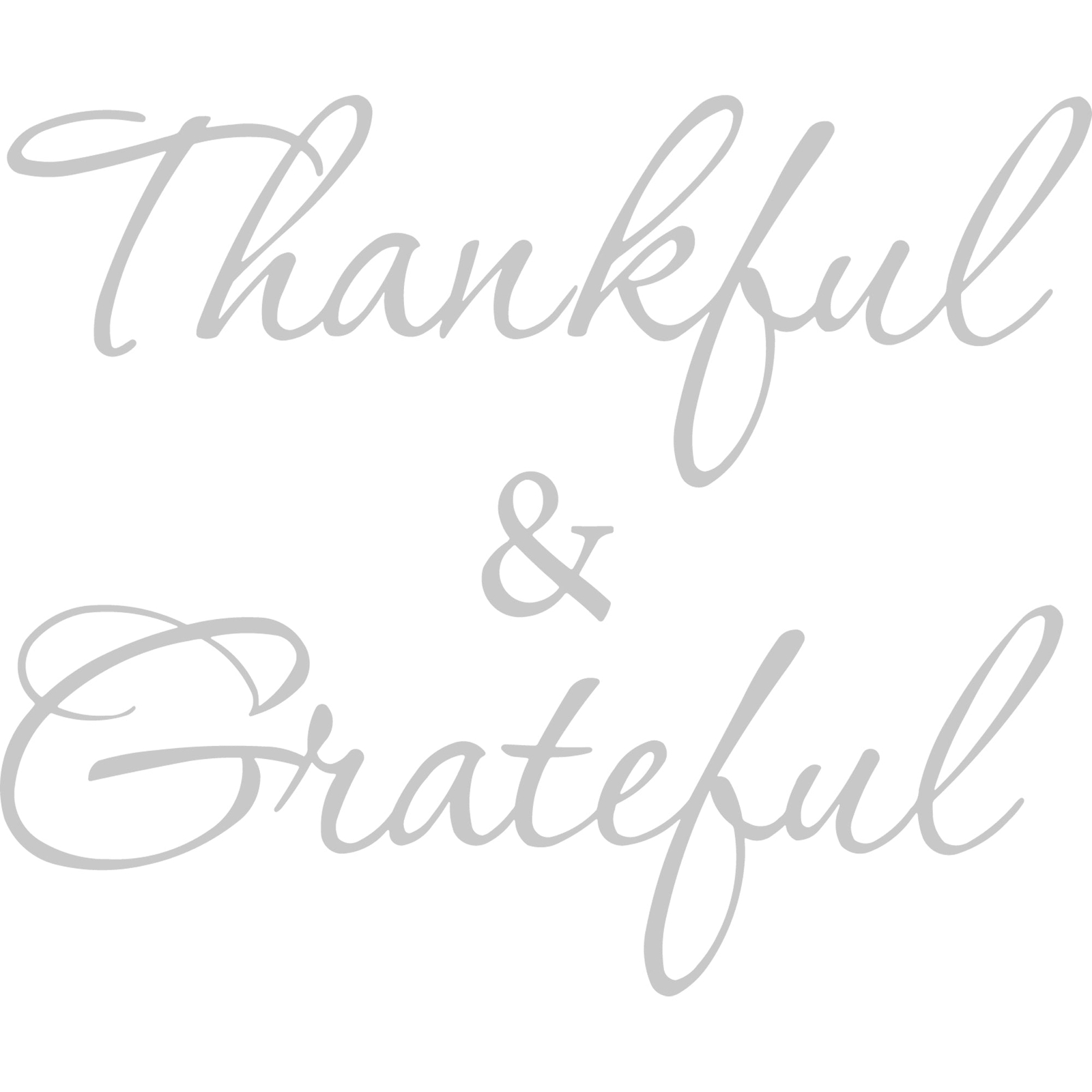 Thankful and Grateful Inspirational Vinyl Wall Decal VWAQ – Version 1