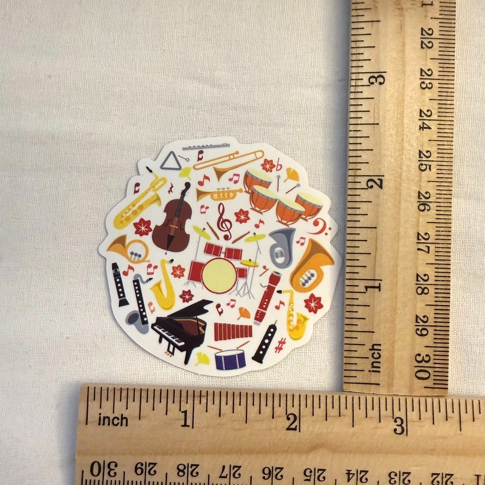 Orchestra Instruments Music Vinyl Sticker 2in No77