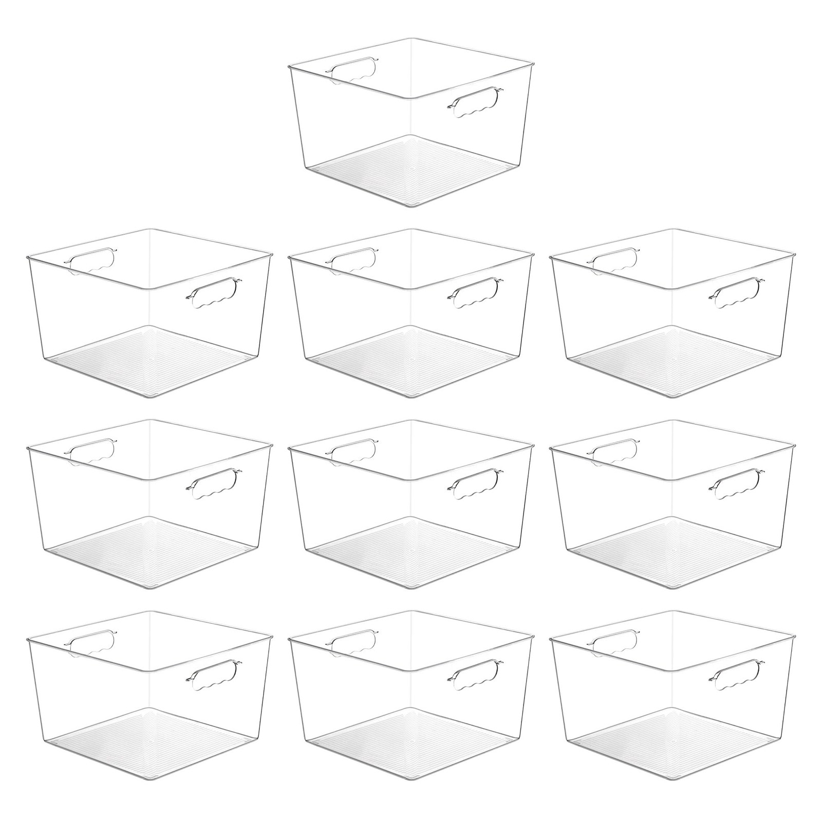 Vtopmart 10 Pack Extra Large Clear Plastic Storage Bins,11×11 Cube Acrylic Or…
