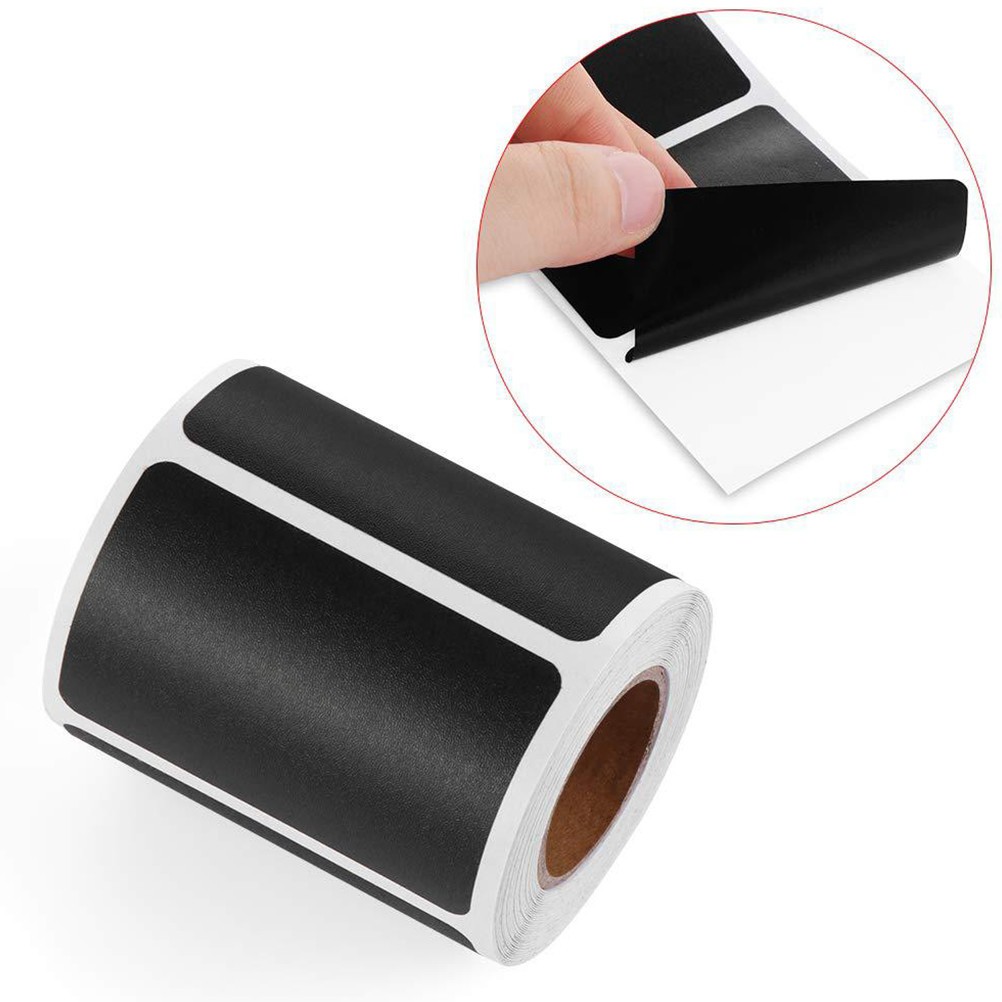 300 Pcs/Roll Adhesive Chalkboard Labels Peel and Stick Rectangular