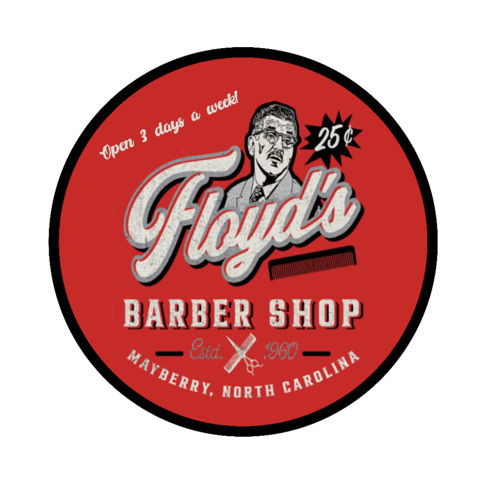 Andy Griffith Show (Floyd's Barber Shop) – 4" Handmade Vinyl Decal Vehicle Decor