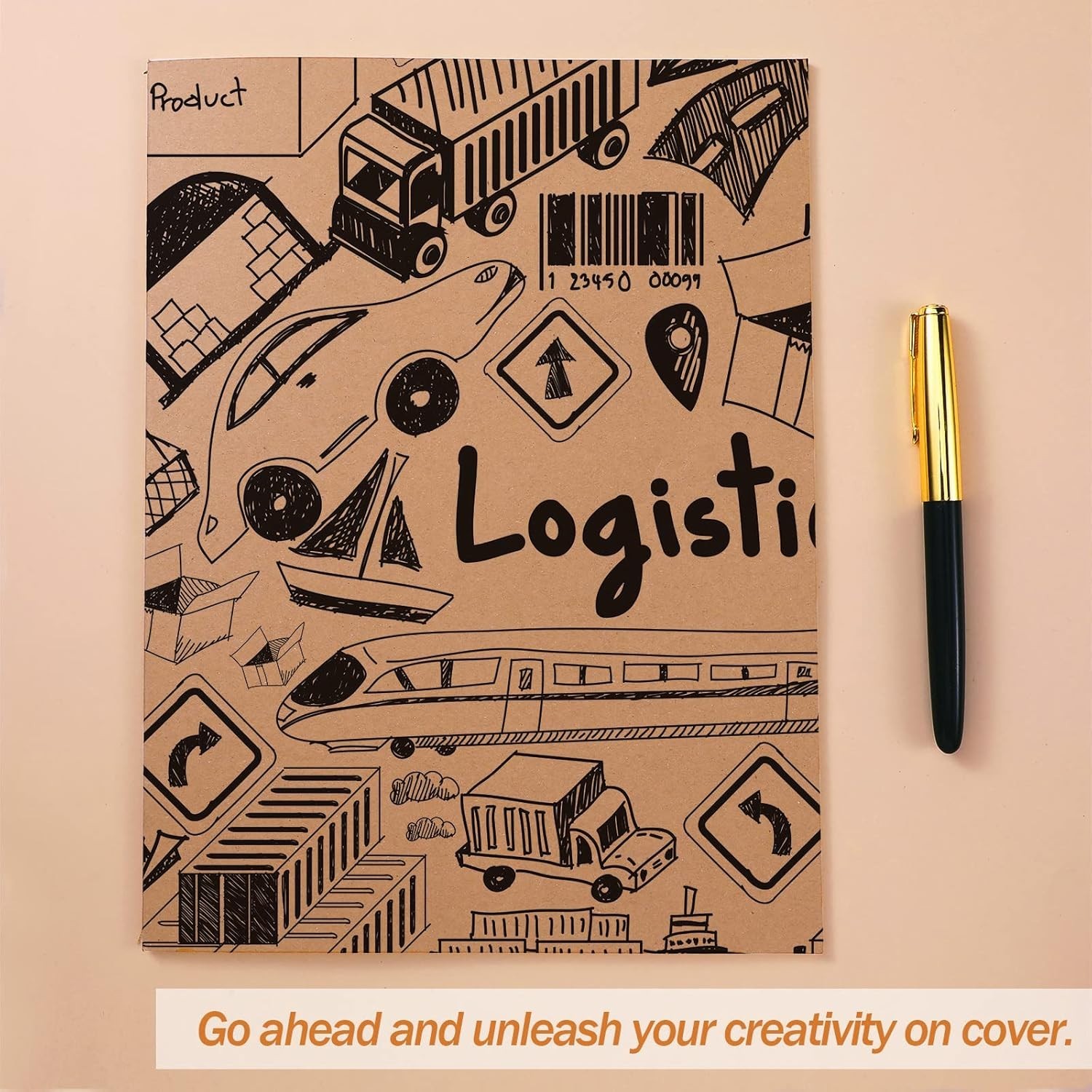 24 Pack Large Kraft Notebooks Bulk, 8.5 x 11 Inch College Ruled A4 Subject Di…