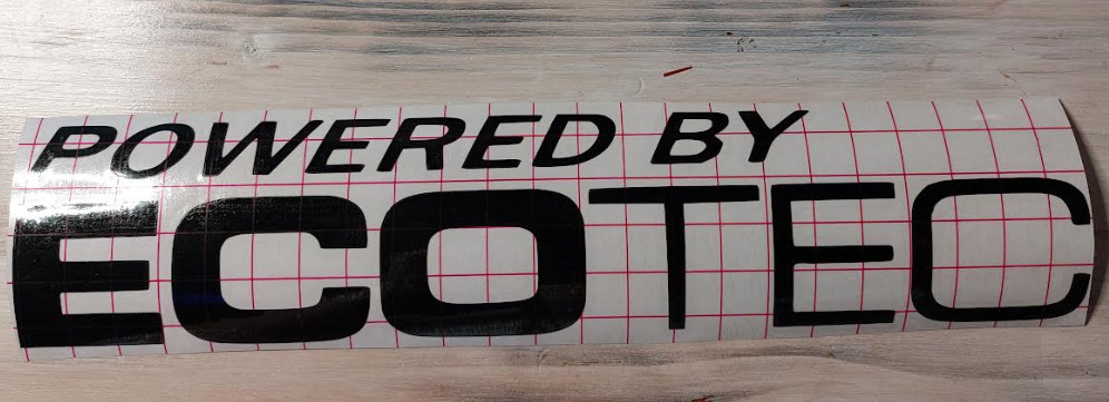 powered by ecotec , stickers vinyl decal , autocollant
