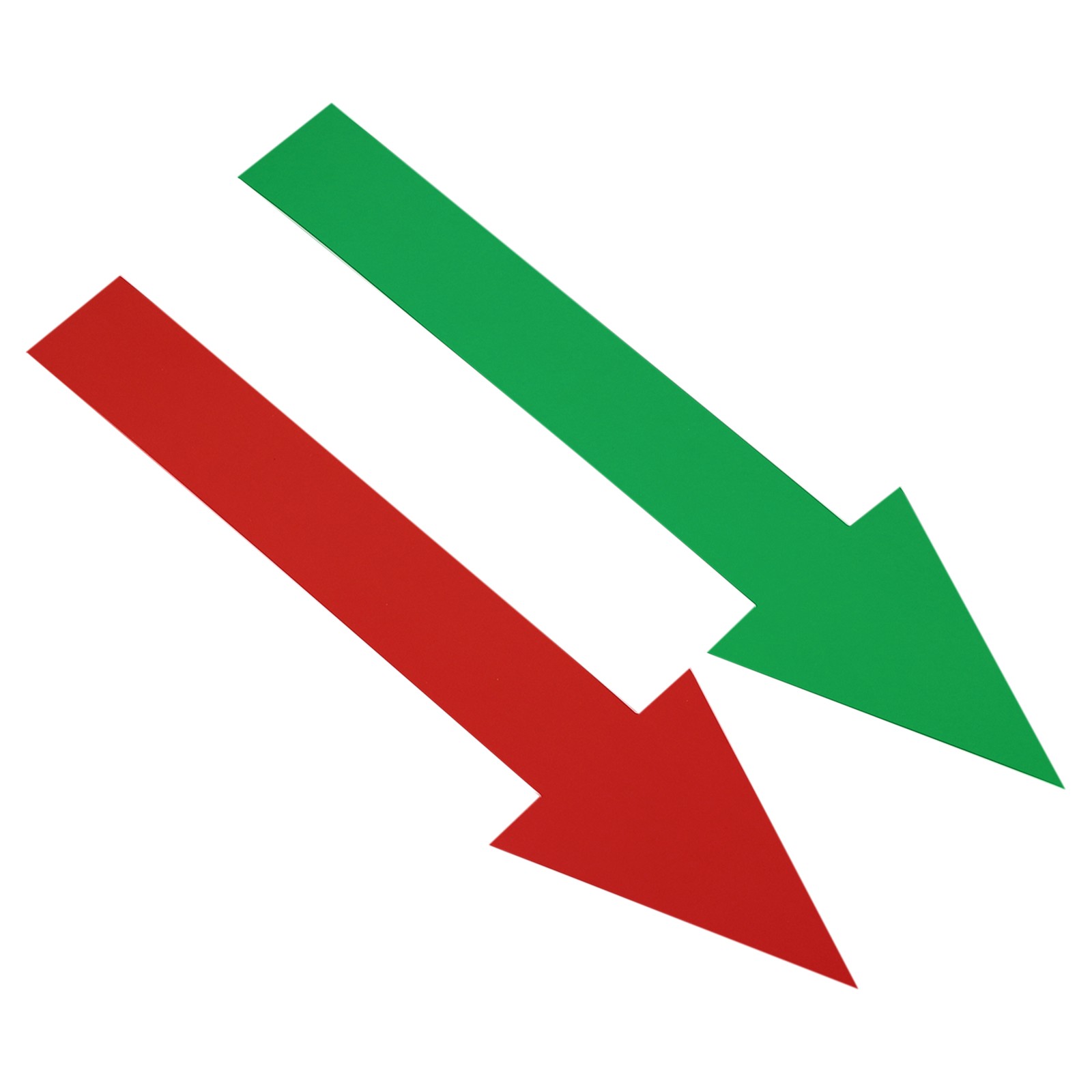 20Pcs Directional Arrow Sticker Self Adhesive Floor Decal Marking Sign Red/Green