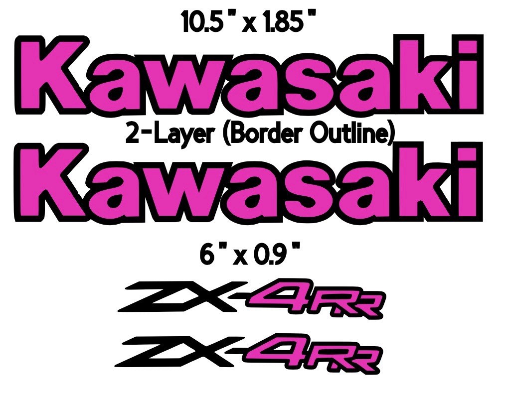 Custom Kawasaki ZX-4RR 2-Layer Die Cut Vinyl Decal Set