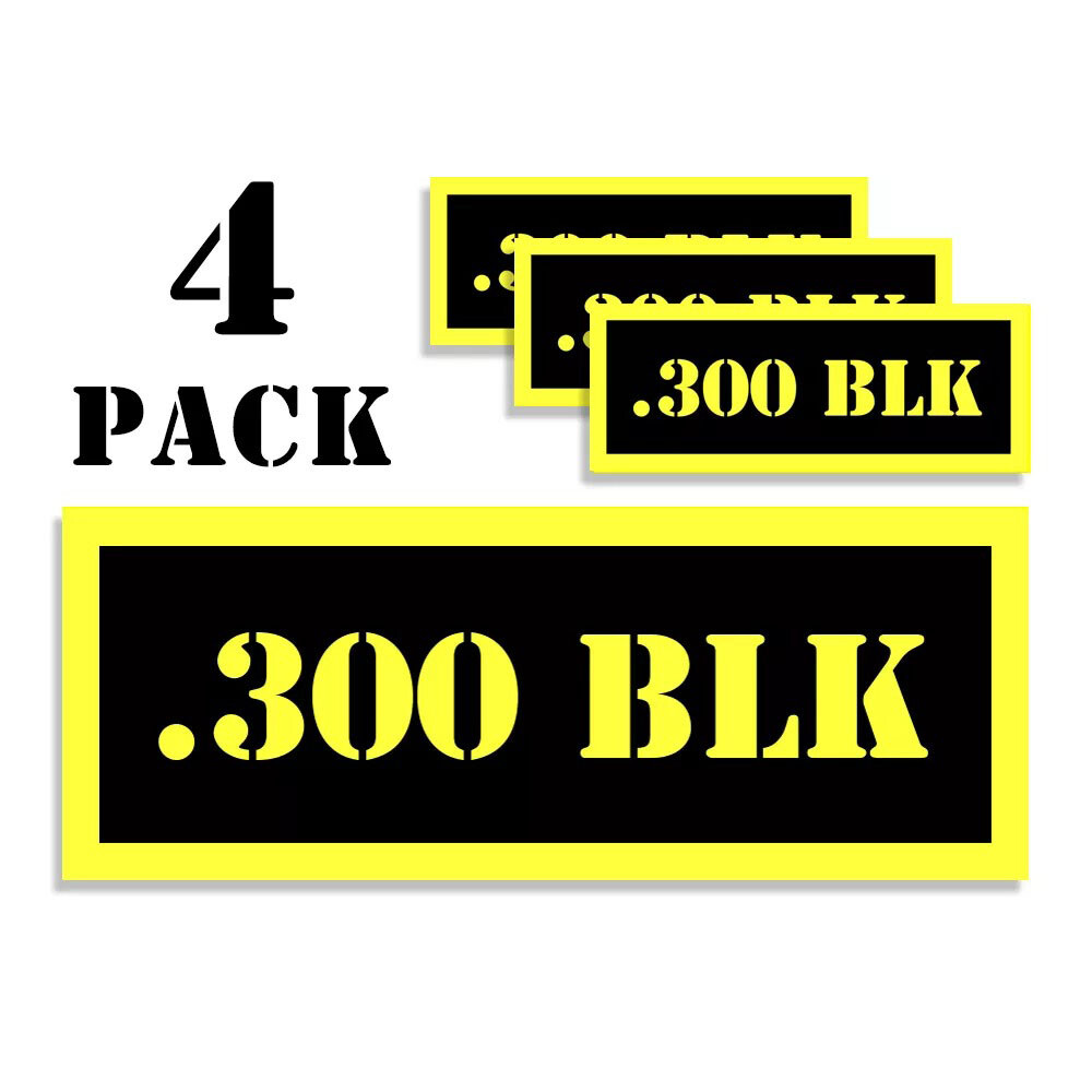 300 BLK Ammo Can Label Stickers Decal Ammunition (4 pack)