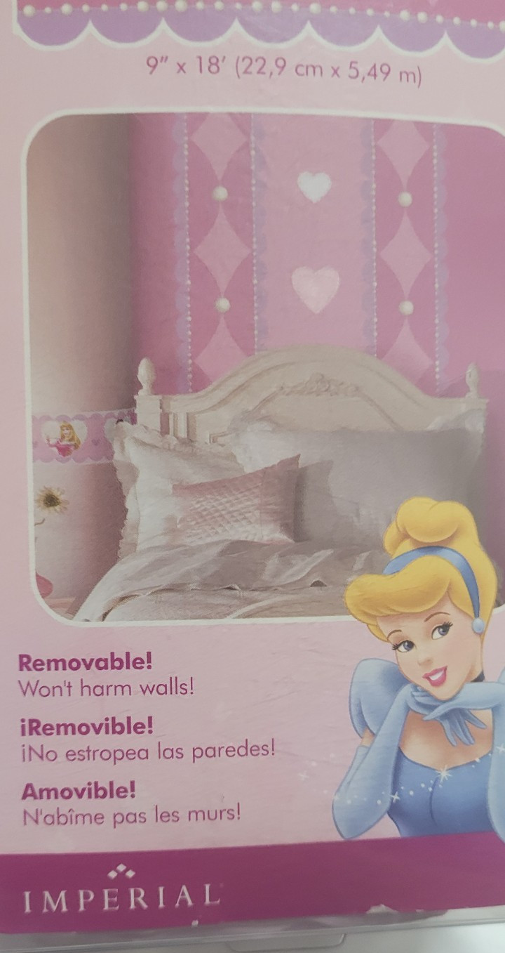 Cinderella Wall Streamer Stickers Kids Disney Princess Decals Girl Bedroom Decor