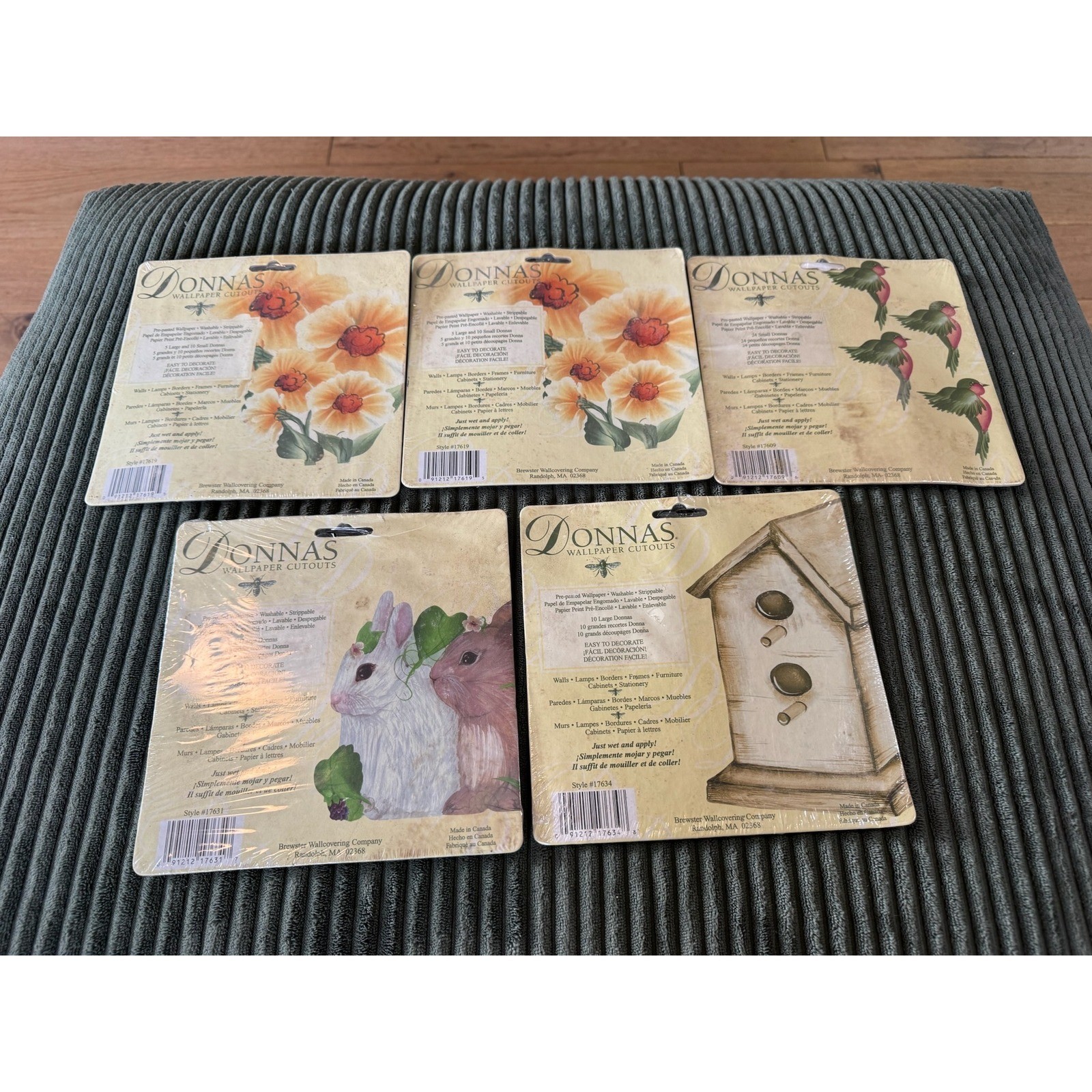 Donnas Wallpaper Cutouts 5 Style Variety Pack Pre pasted Removable Decor