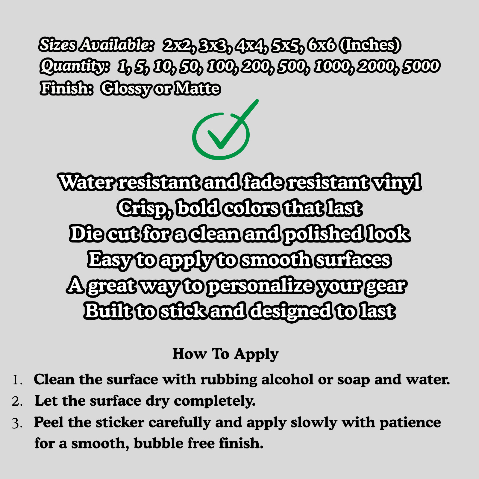 Custom Printed Stickers Vinyl Decals Waterproof Die Cut Glossy Matte Holo Logo