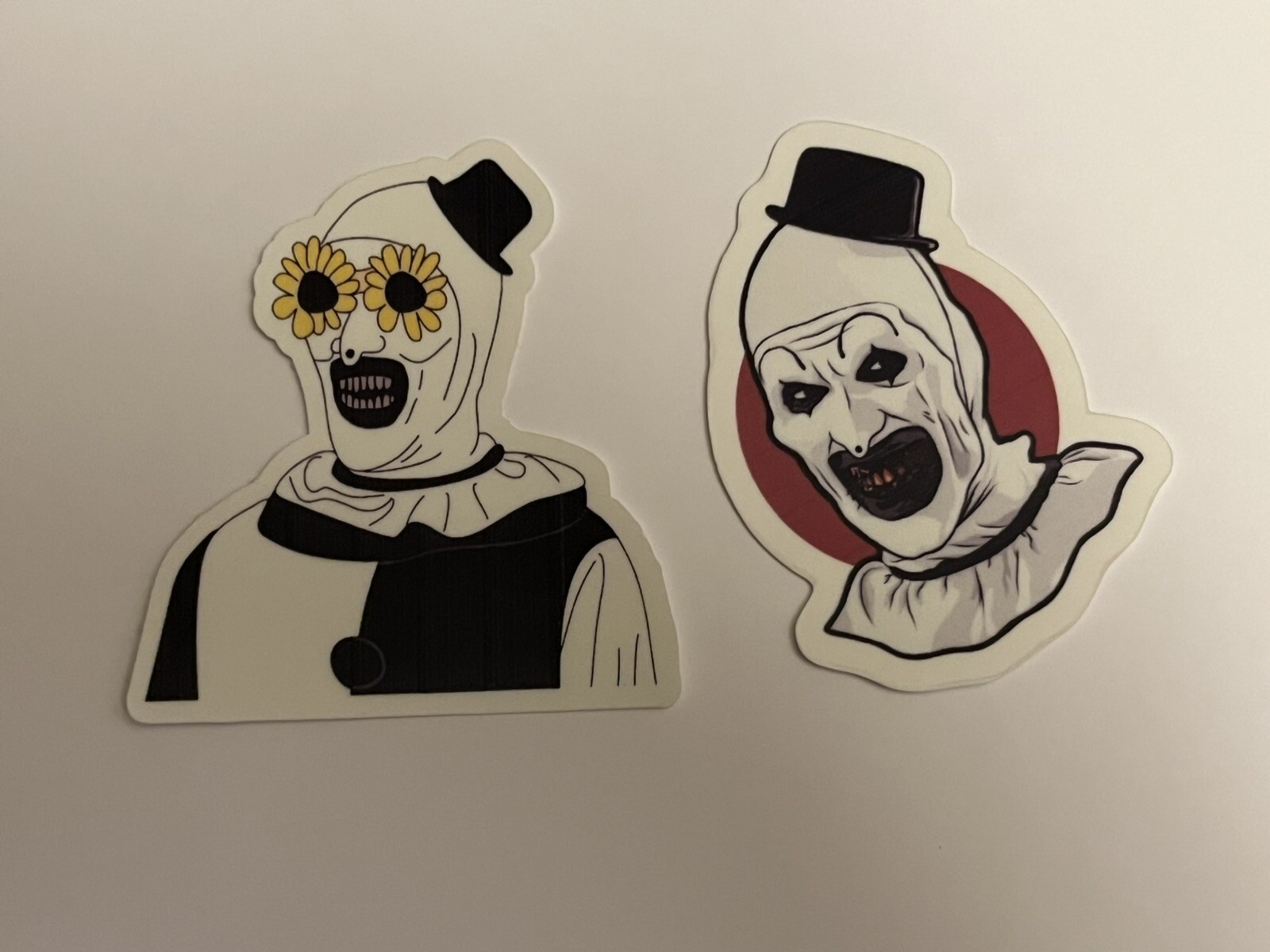 art the clown terrifier Horror 3 Inch Glow In The Dark Sticker Set Of 2