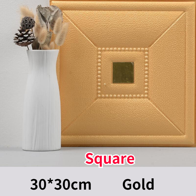 3D Foam Wall Sticker Wallpaper Mirror Decal Waterproof Self Adhesive Home Decor