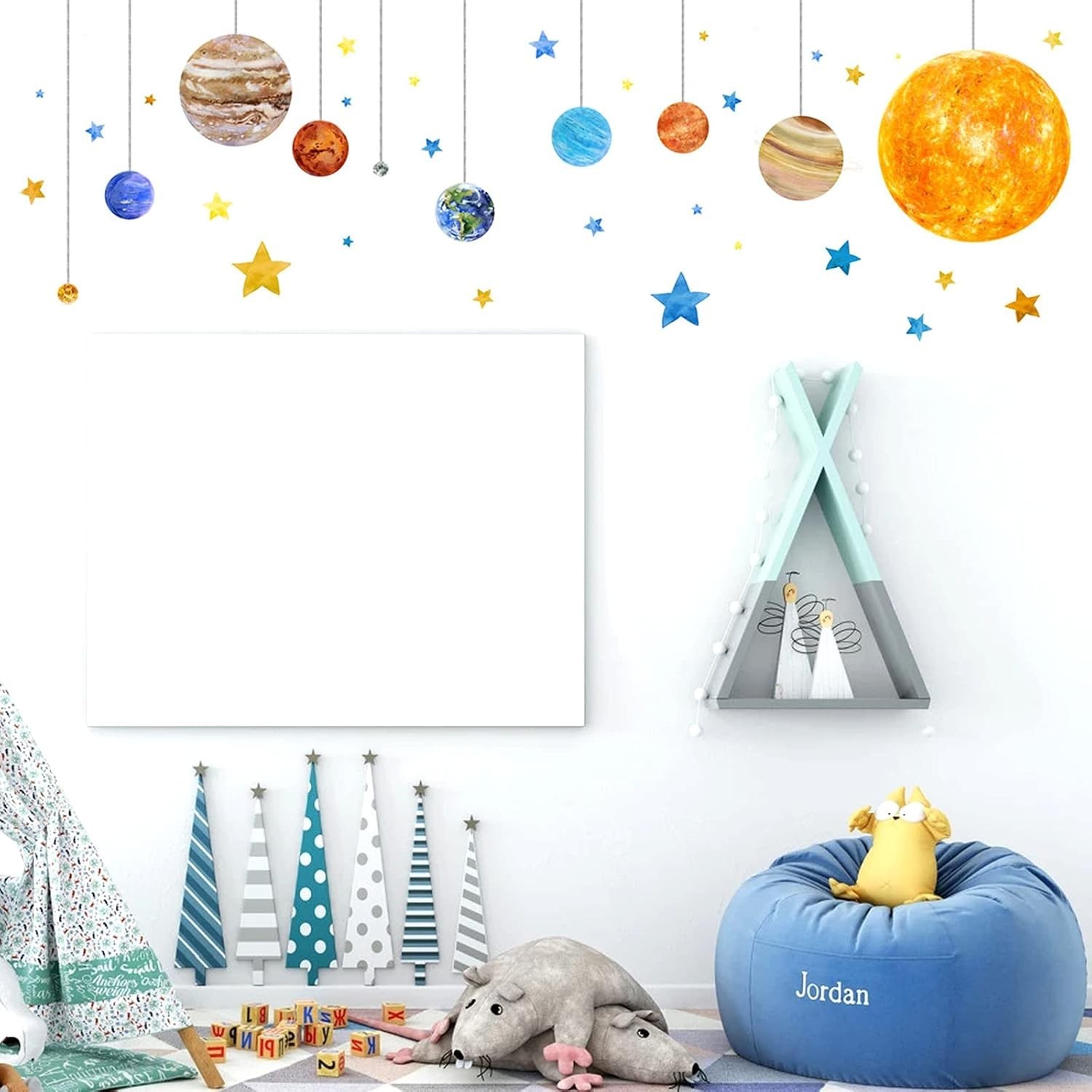 Space Wall Decals for Kids Planet Stars Solar System Kids Room Decor