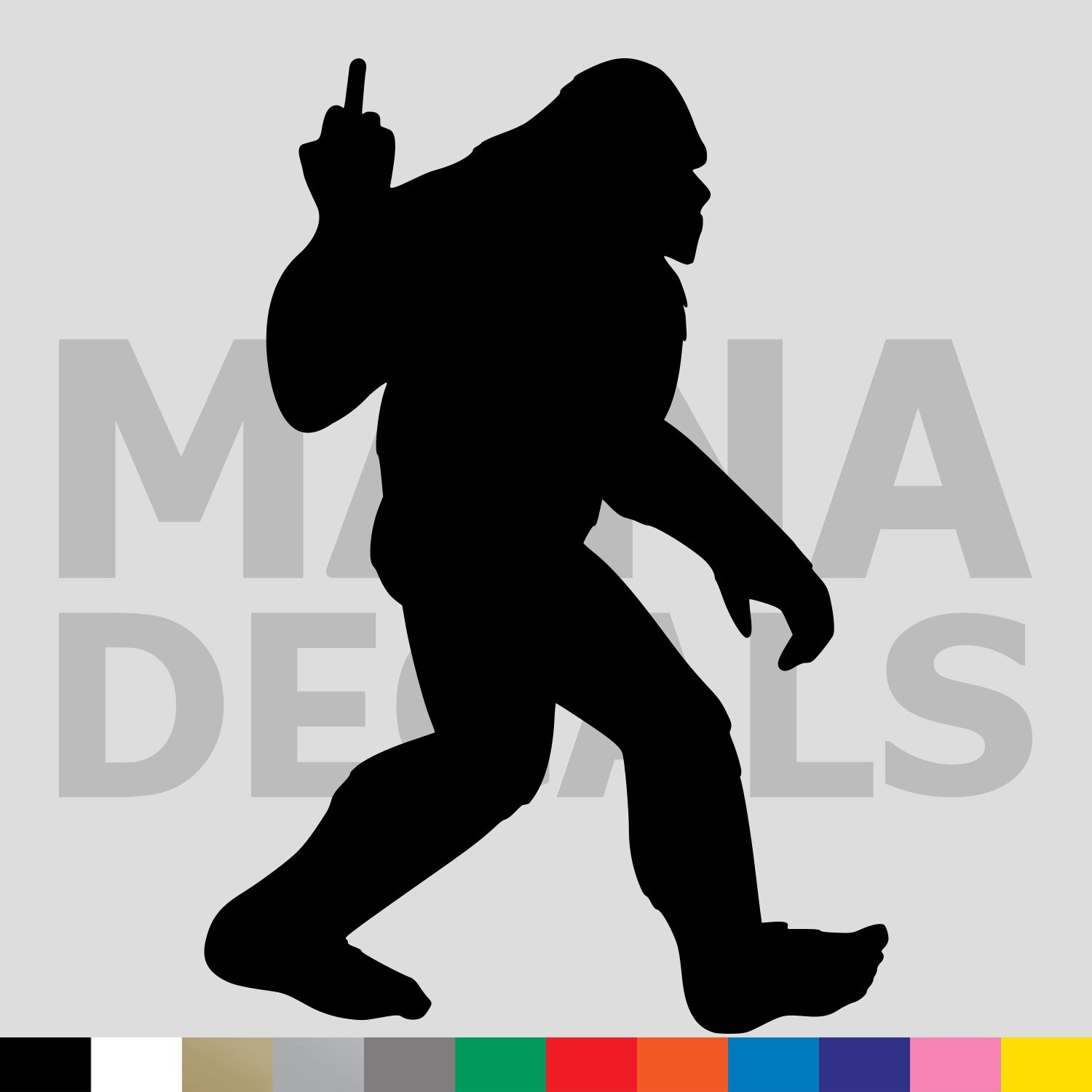 Sasquatch Middle Finger Vinyl Die Cut Decal Sticker – Bigfoot Yeti Flip Off