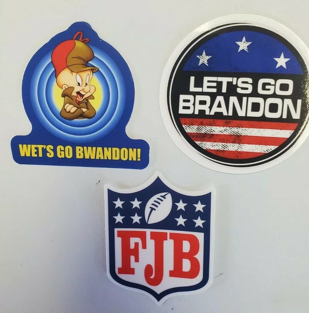 LET'S GO BRANDON #FJB STICKERS 3 PACK LOT VARIETY PACK 😄 TRUMP 2024