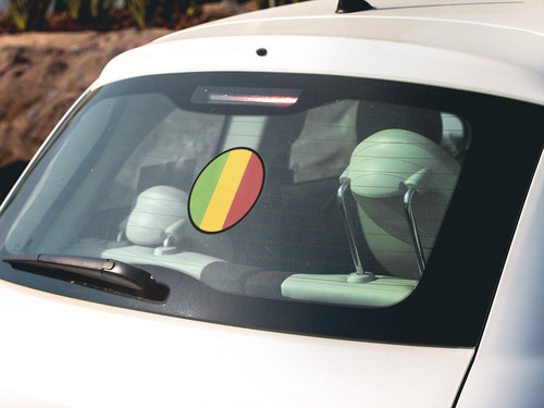 Mali Flag Circle Sticker Decal