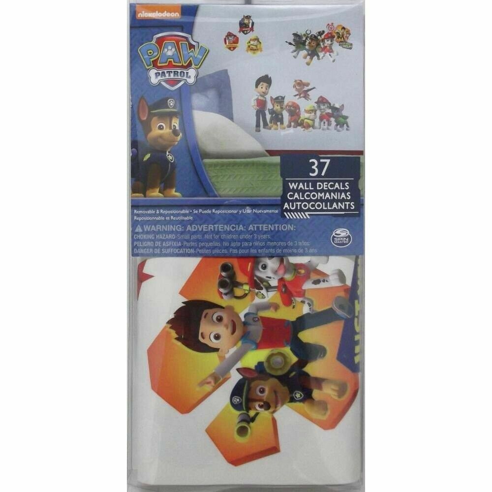 RoomMates RMK2640SCS Paw Patrol Peel and Stick Wall Decals 37 Count