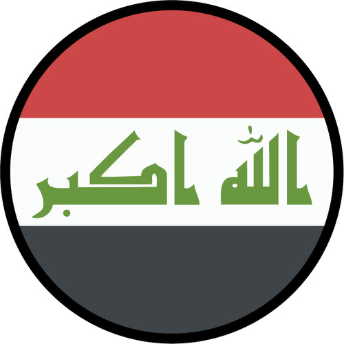 Iraq Flag Circle Sticker Decal