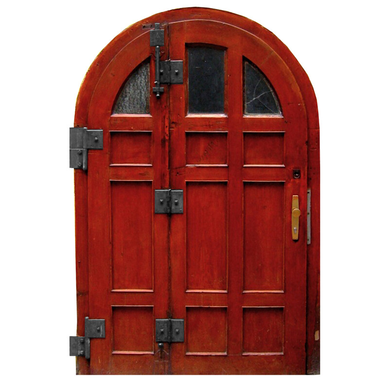 Reddish Brown Fairy Door Wall Decal – 11" tall x 8" wide – Peel and Stick