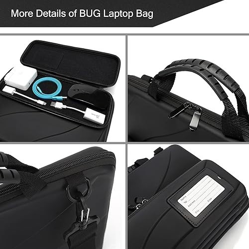 Hard Shell Laptop Bag for 13-14 Inch Laptops with Shoulder Strap – Black
