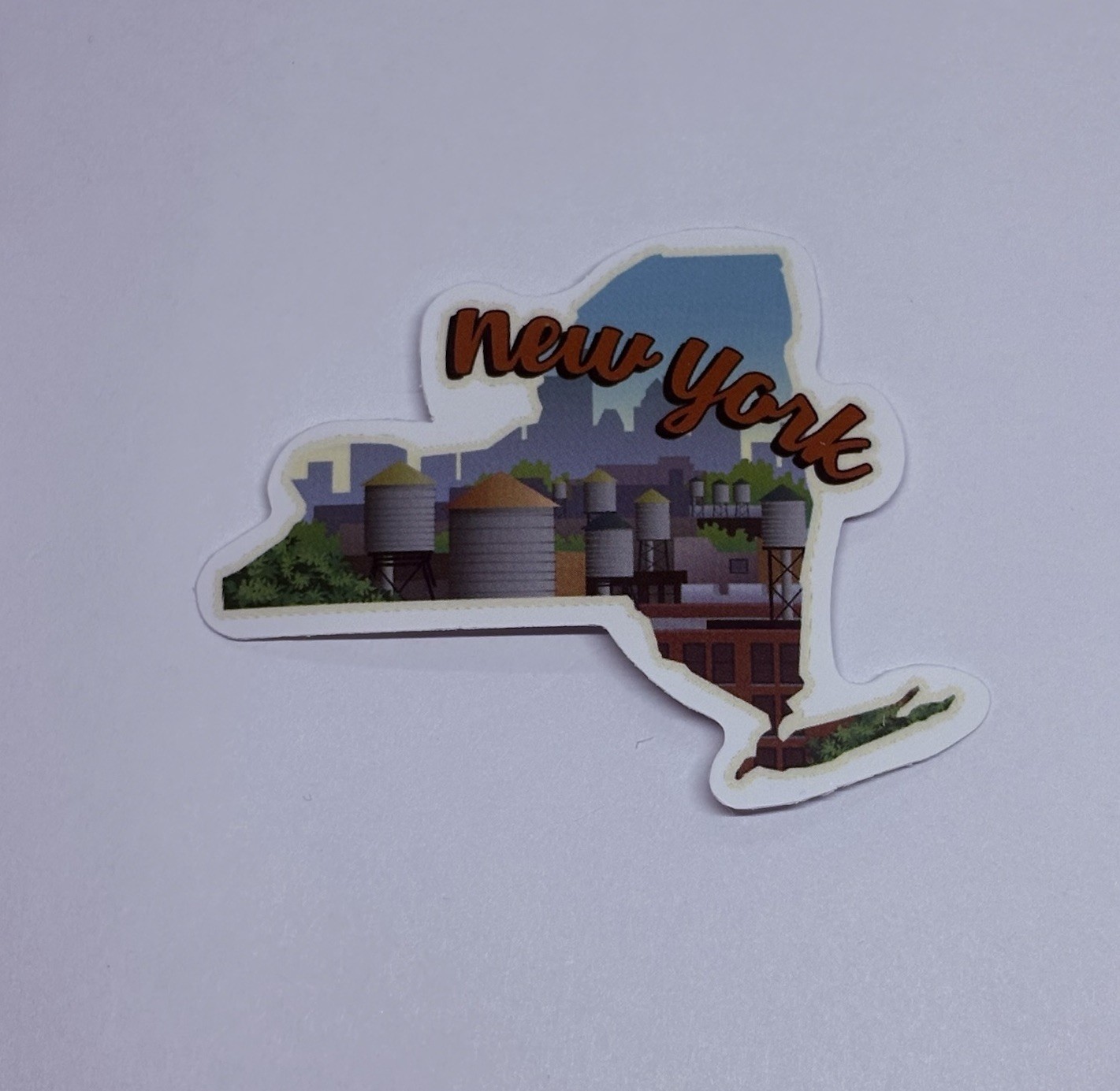 New York State Map Sticker Travel Art Decal Vinyl Country Souvenir Matte Tc6