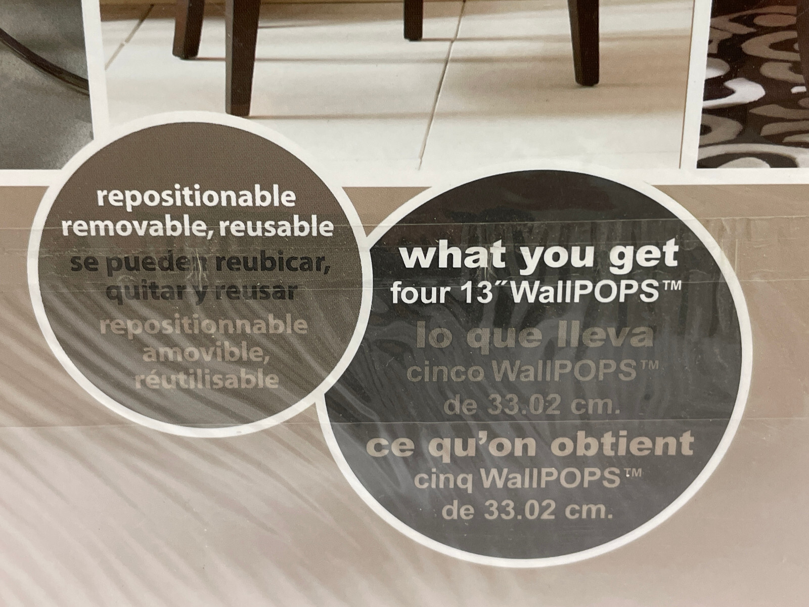 Wall Pops! 4 blox "tangier" self-stick removeable decals
