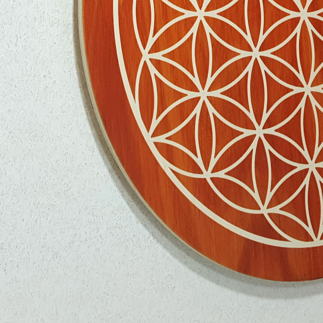 Flower of Life Wood Deco Large Wall Decoration Present Valentine's Day