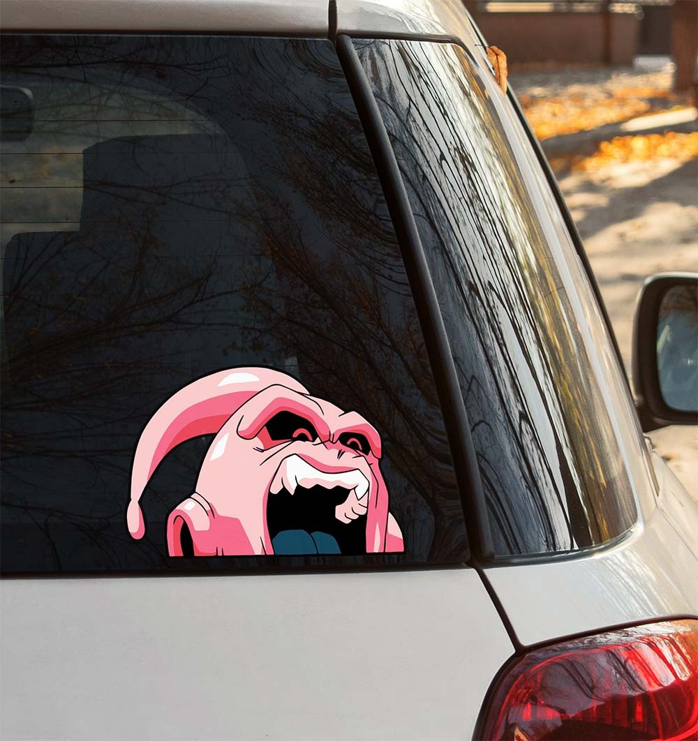 Majin Buu Peeker Sticker Dragon Ball Car Decal Anime Vinyl 3–7" Wide Made in USA