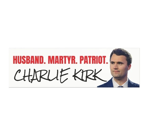Charlie Kirk Patriot Vinyl Die Cut Sticker