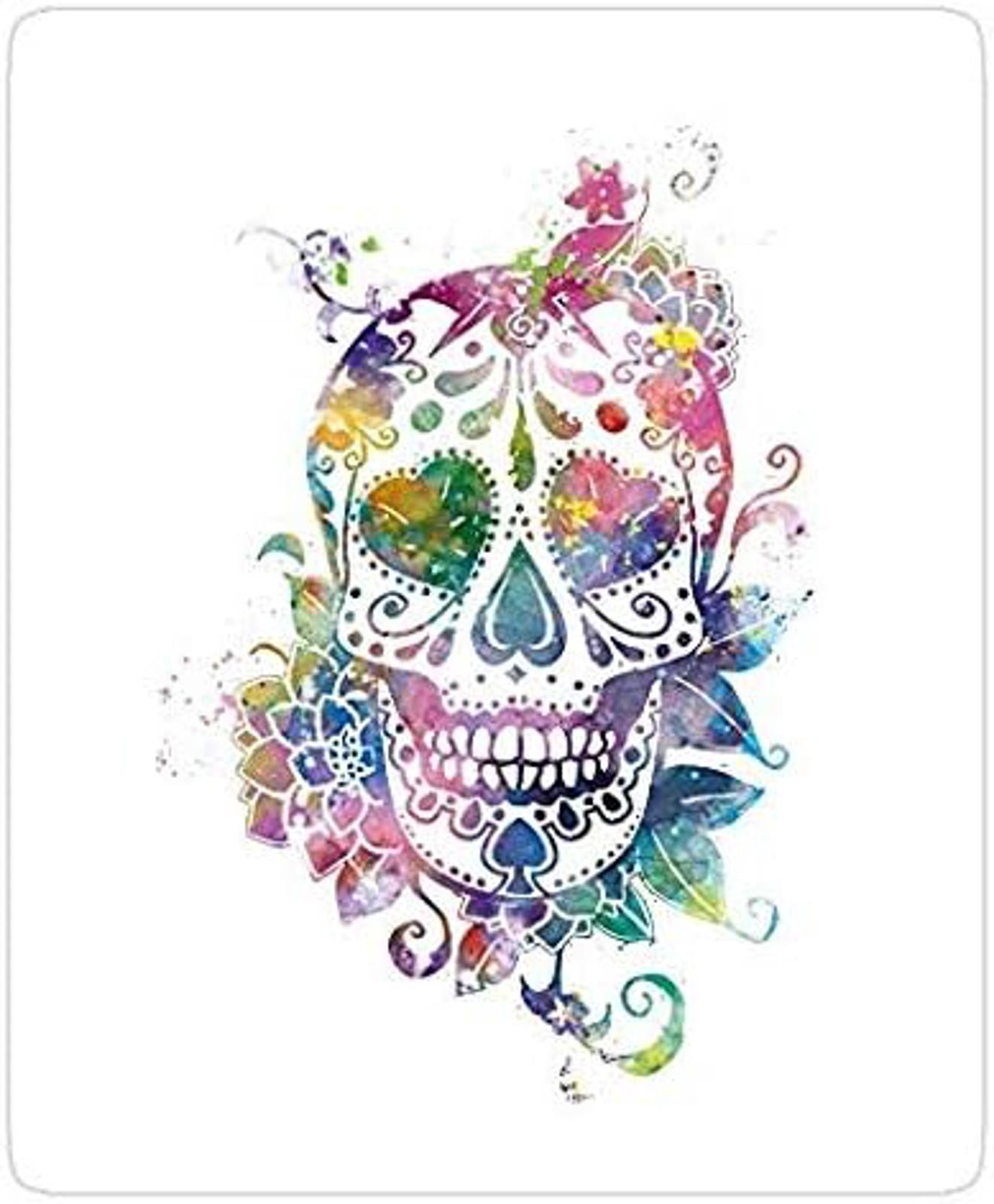 5" Sugar Skull Colorful Vinyl Bumper Sticker
