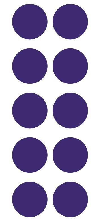 1.5" Purple Round Label Dots Stickers Color Coding Inventory 1.5 Inch Dot