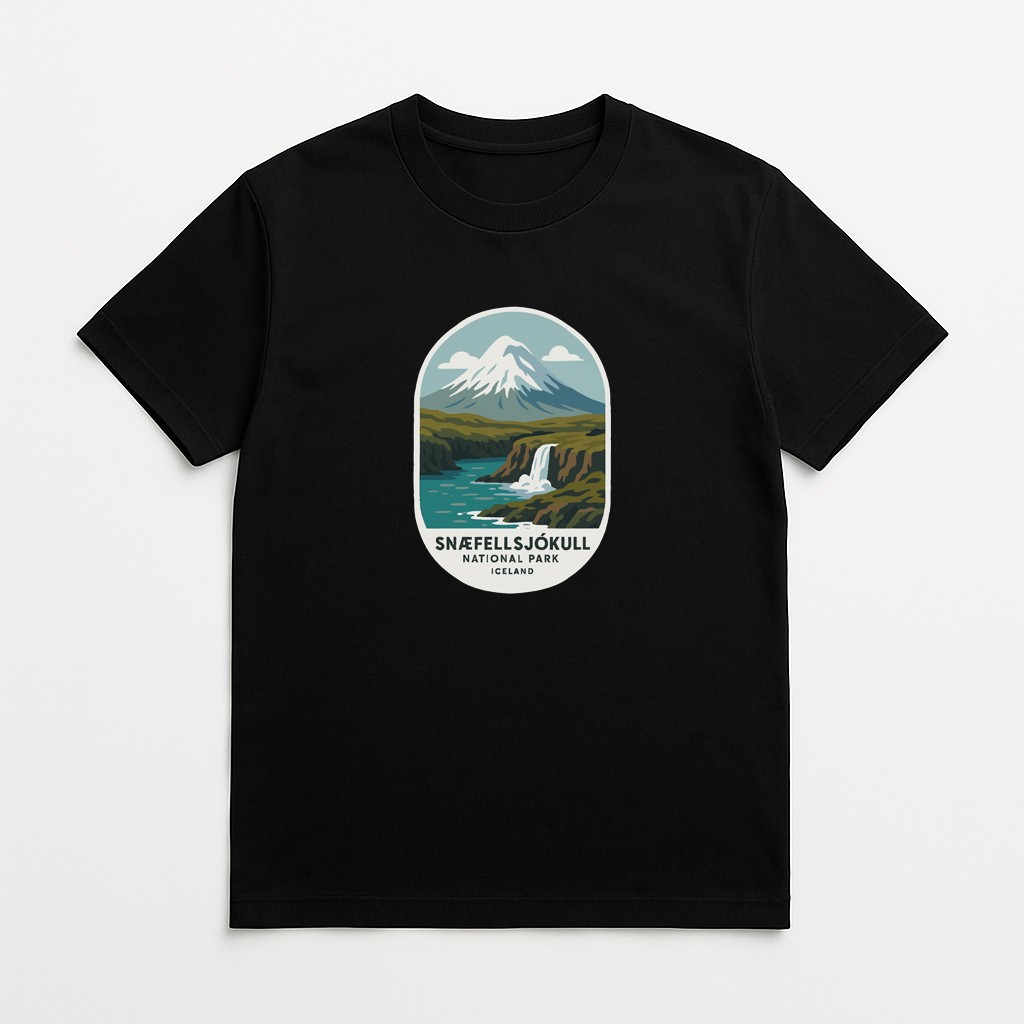 Snæfellsjökull Iceland Iron On Heat Transfer Vinyl HTV World National Parks