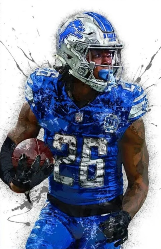 DETROIT LIONS GIBBS Wall Vinyl Decal Poster Canvas PRINT Removable Adhesive