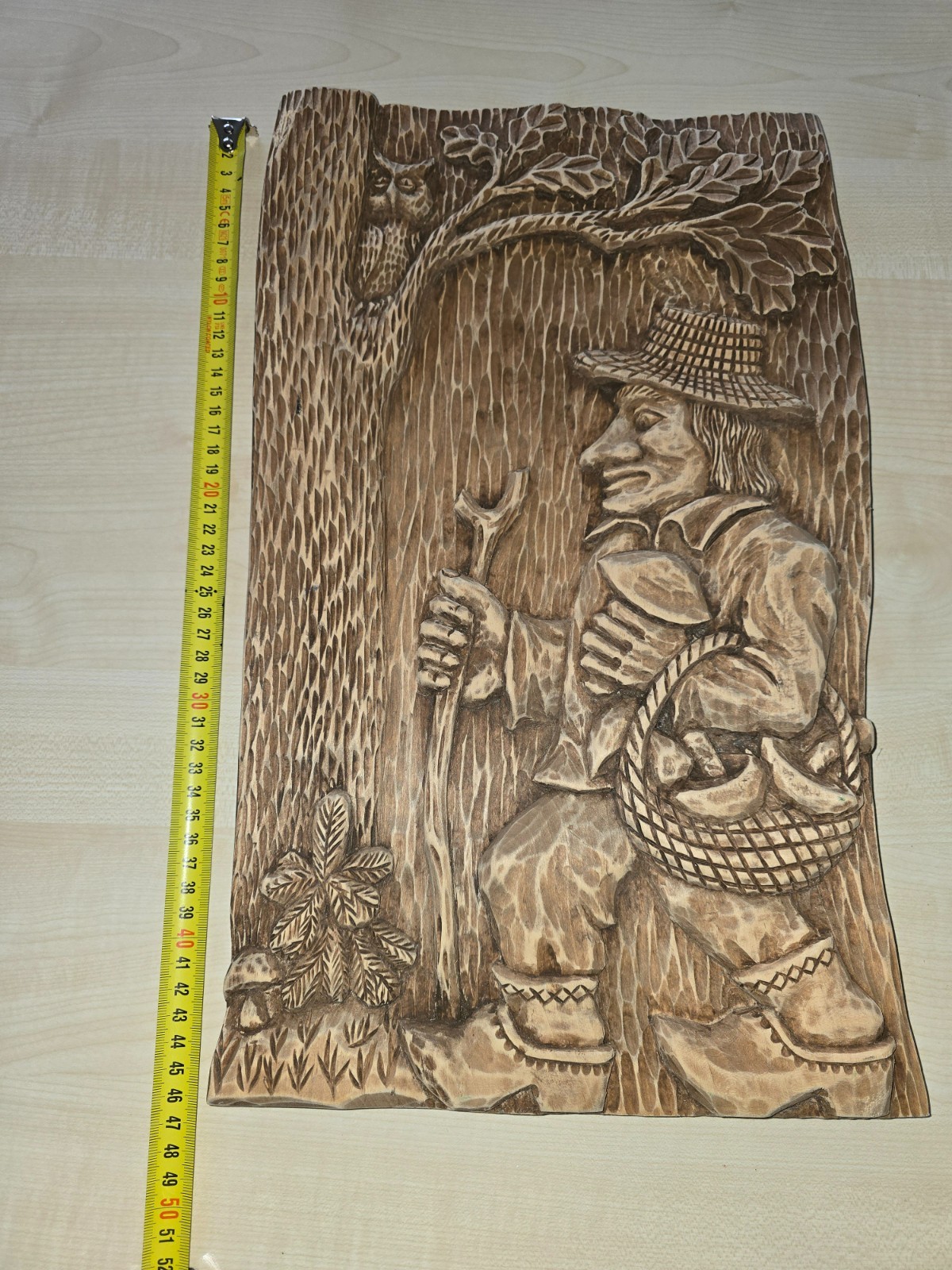 Vintage 1970 Real Wood Handmade Wall Decor Sculptured