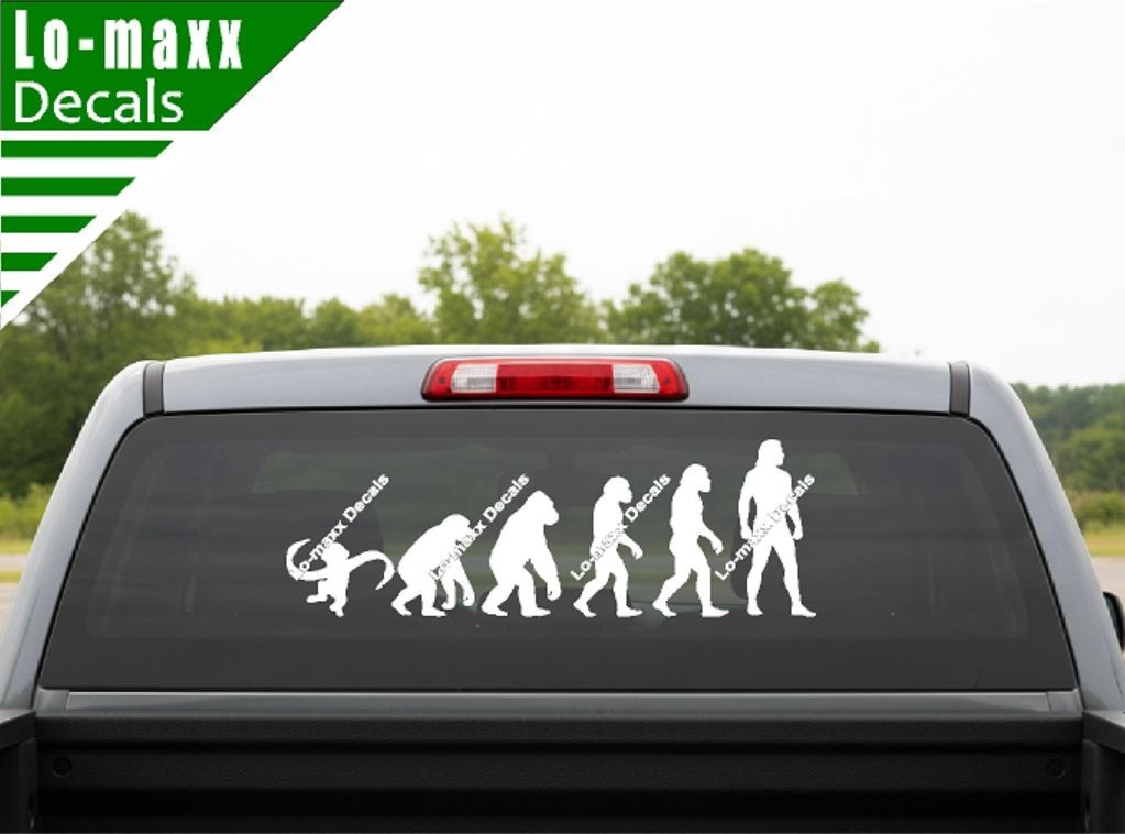 Evolution Of Barrel Of Monkeys Funny Ape To Man Vinyl Decal Sticker Art
