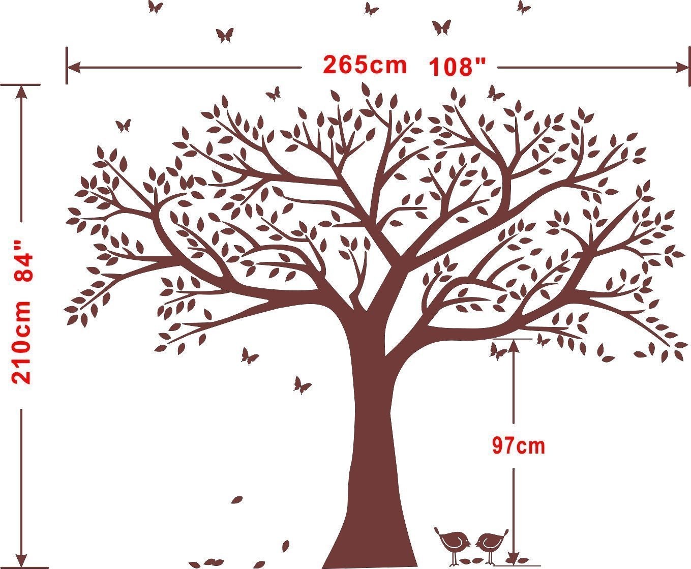 Giant Family Photo Tree Wall Decal Wall Sticker Vinyl Mural Art for Home Deco…
