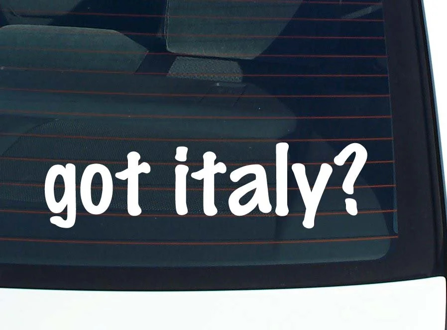 got italy? CAR DECAL BUMPER STICKER VINYL FUNNY JOKE WINDOW