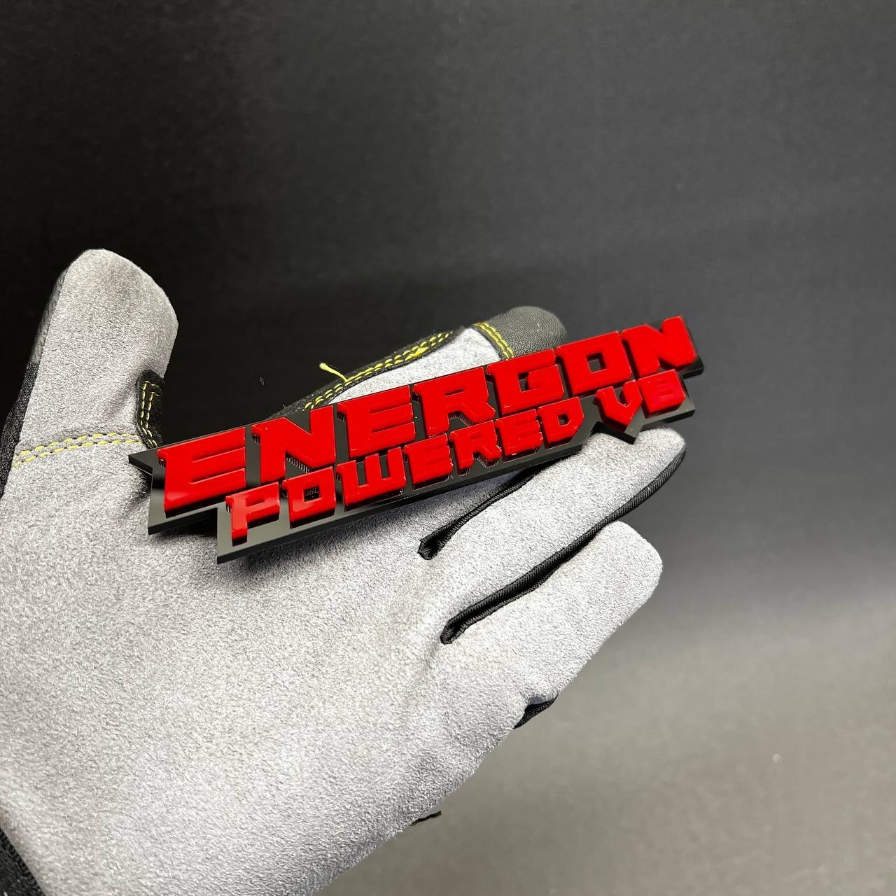 1PC ENERGON POWERED V8 3D Text Car Badge Emblem Fender tailgate Aggressive Decal