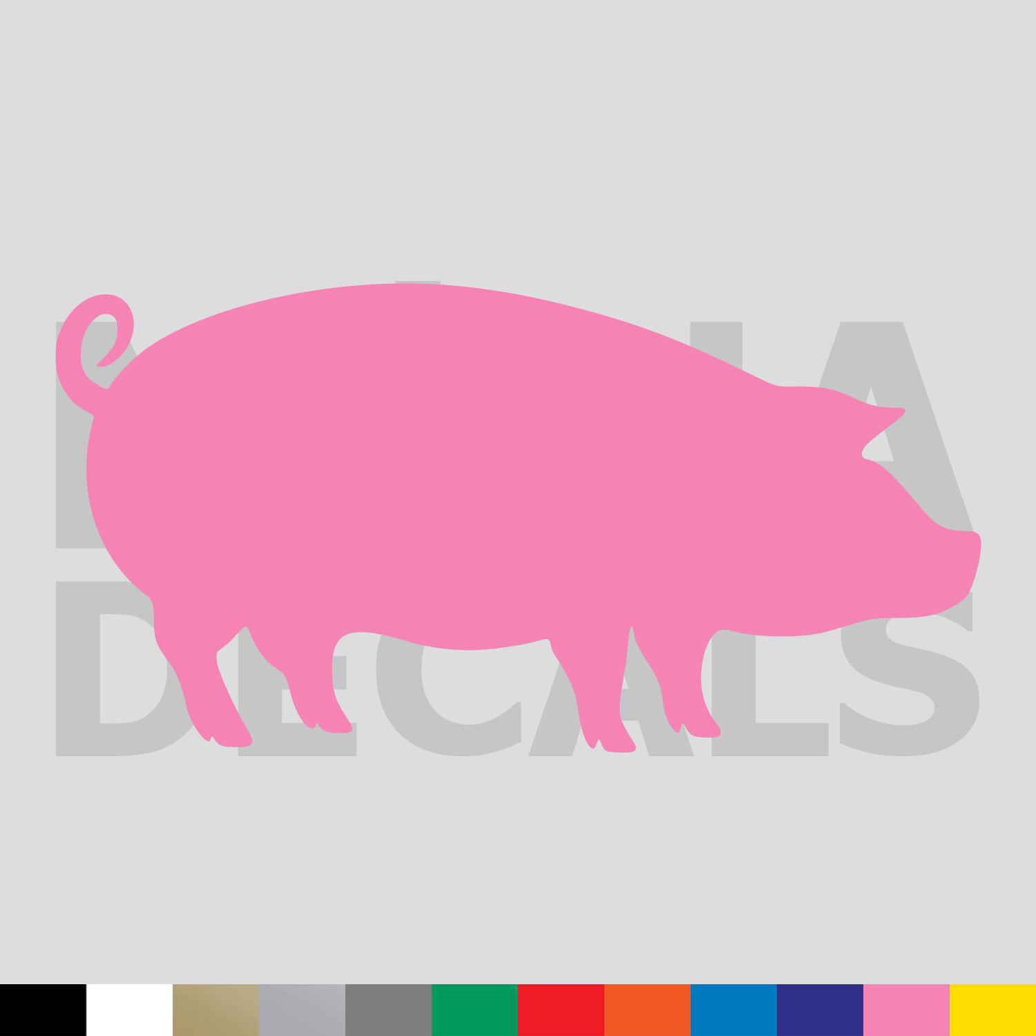 Pig Vinyl Die Cut Decal Sticker – Swine Hog Animal Pet