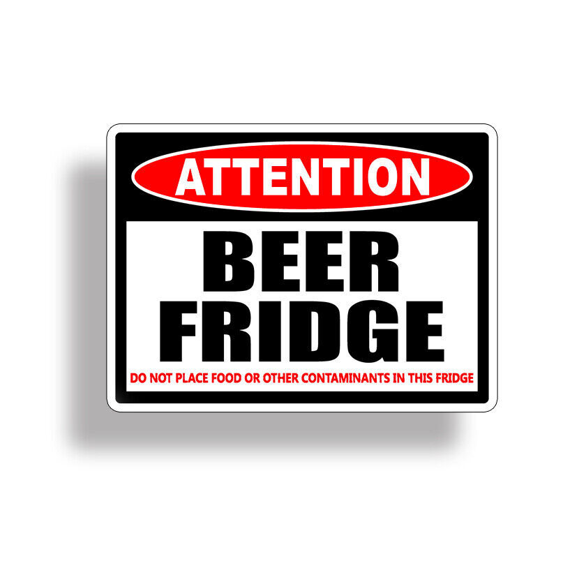 Beer Only Fridge Sticker Decal