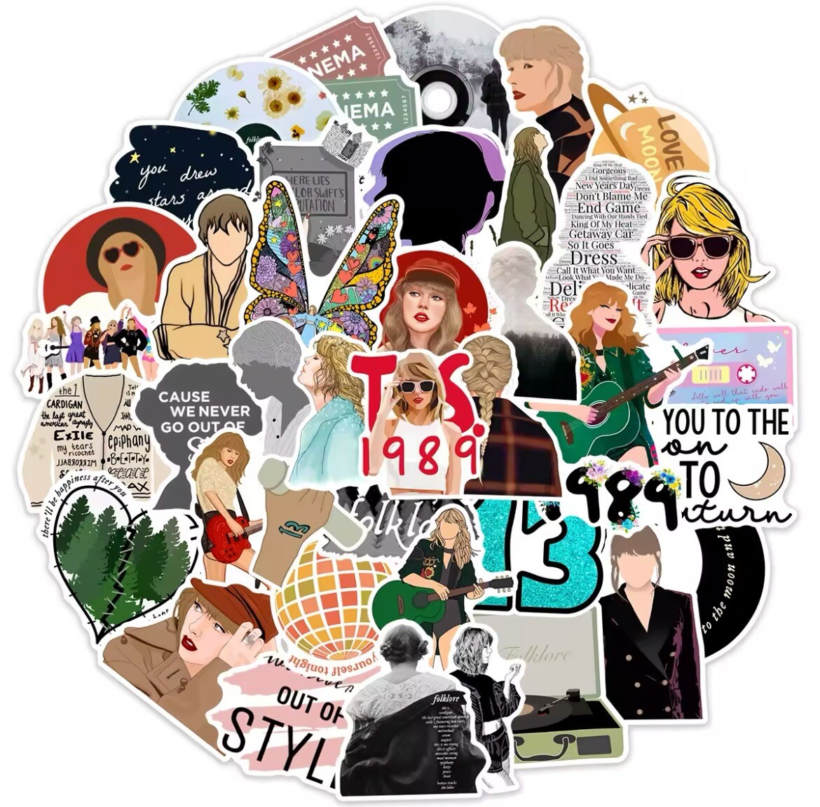 Popstar Girls Tour Stickers 50pk Mixed Popstar Eras Stickers Fun FREE SHIPPING