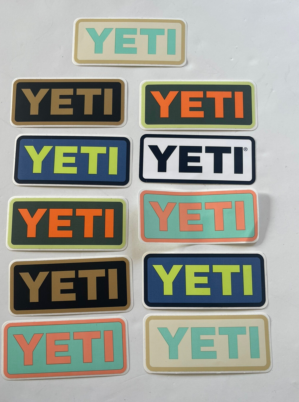 YETI Decal Colorful Stickers Lot Of 11
