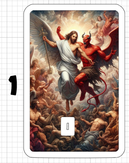 Jesus vs Satan ATM DEBIT CREDIT CARD Skin Sticker Christian God Devil Bible War