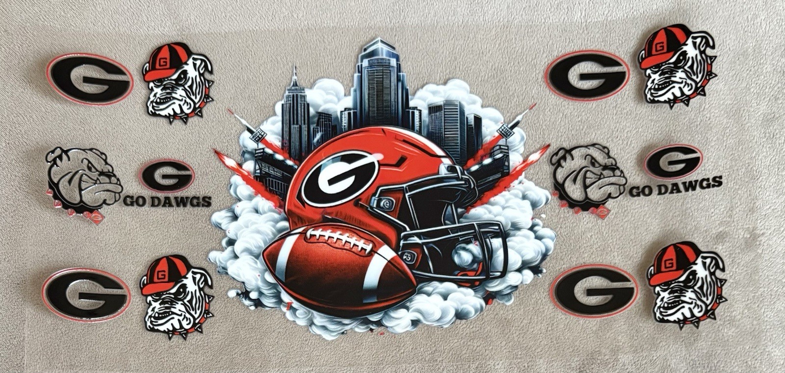 College University GEORGIA UV DTF Waterproof Transfer Sticker DIY Cup Wrap