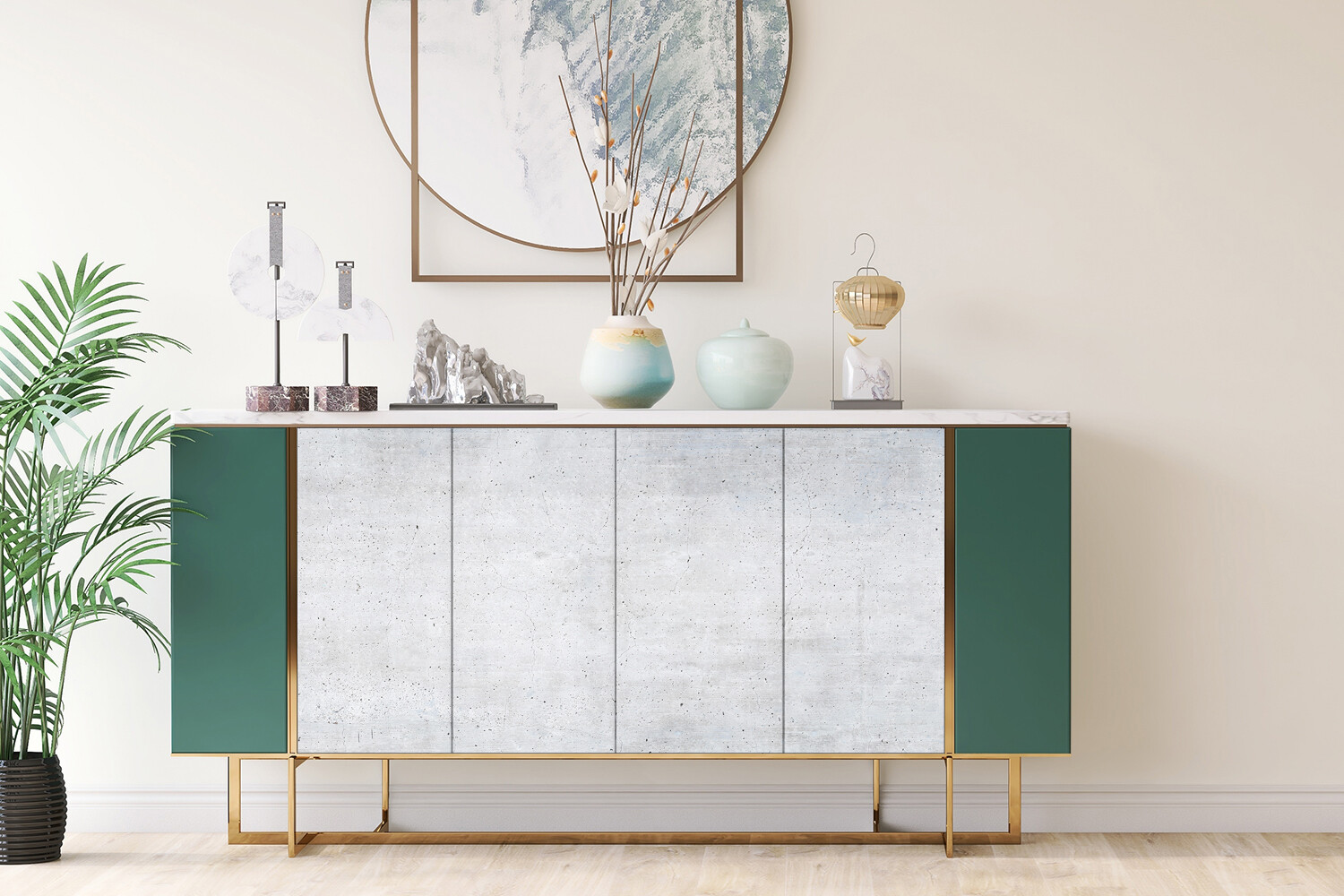 Self-Adhesive Sticker Furniture Wardrobe Table architectural concrete 100×50