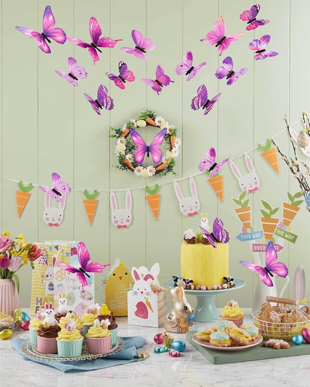 48 Pieces Glow in The Dark Butterflies for Ceiling 3D Butterfly Decal Sticker Wa