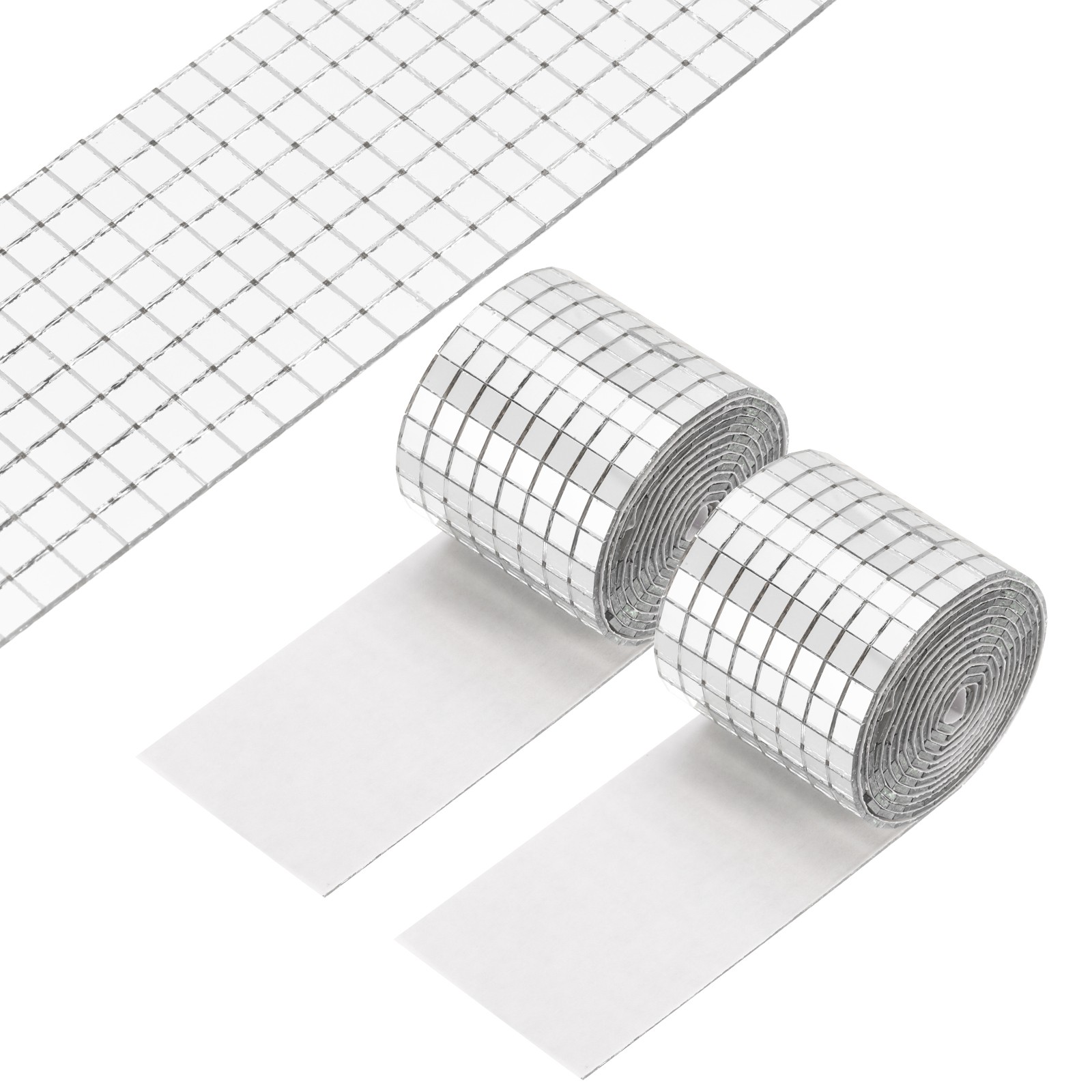 5x5mm Self Adhesive Mirrors Mosaic Tiles, 3200 Pcs Mosaic Sticker, Silver Tone
