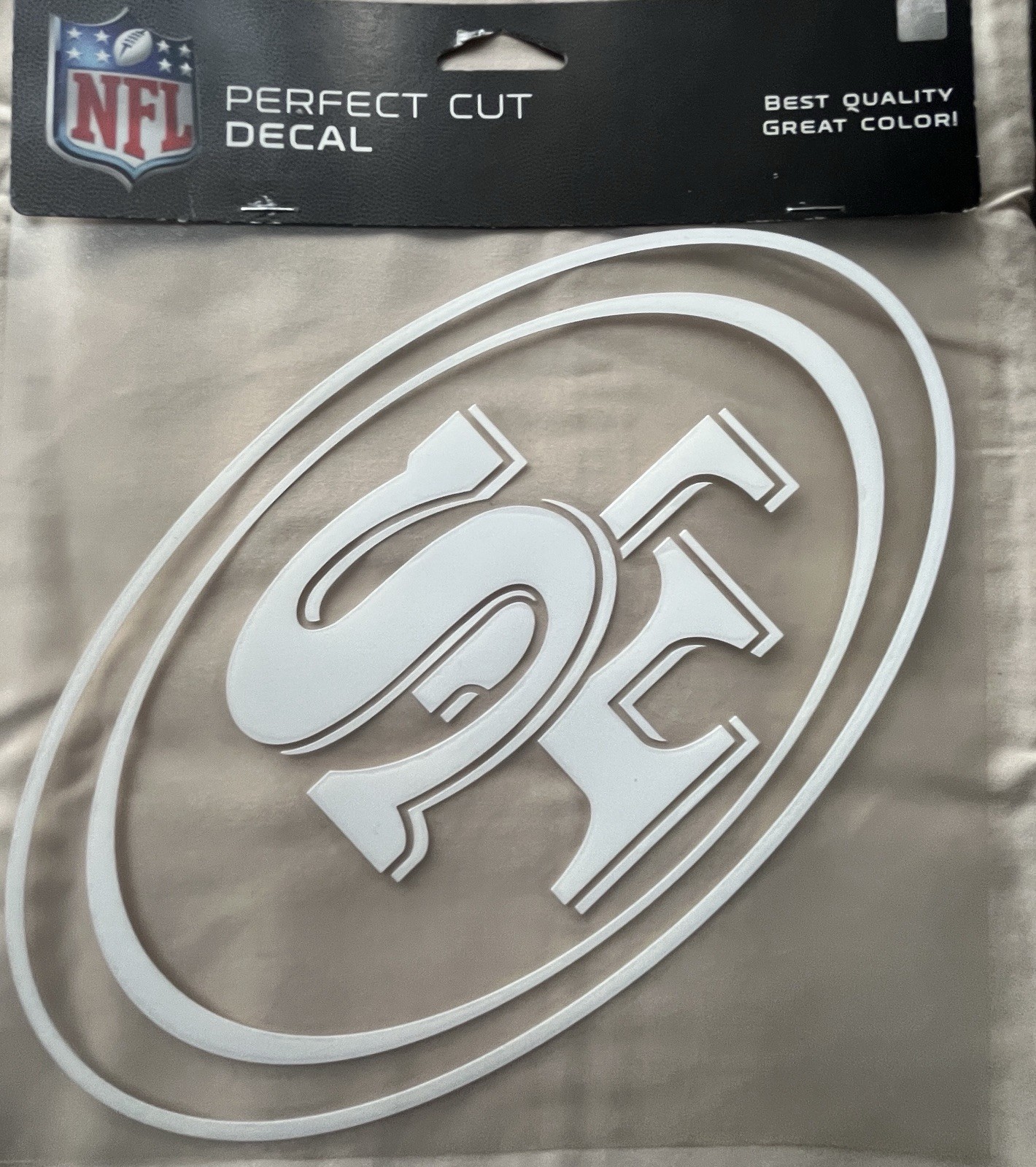San Francisco 49ers Prismatic Decal Stickers + Bumper Sticker + 8" x 8" Decal