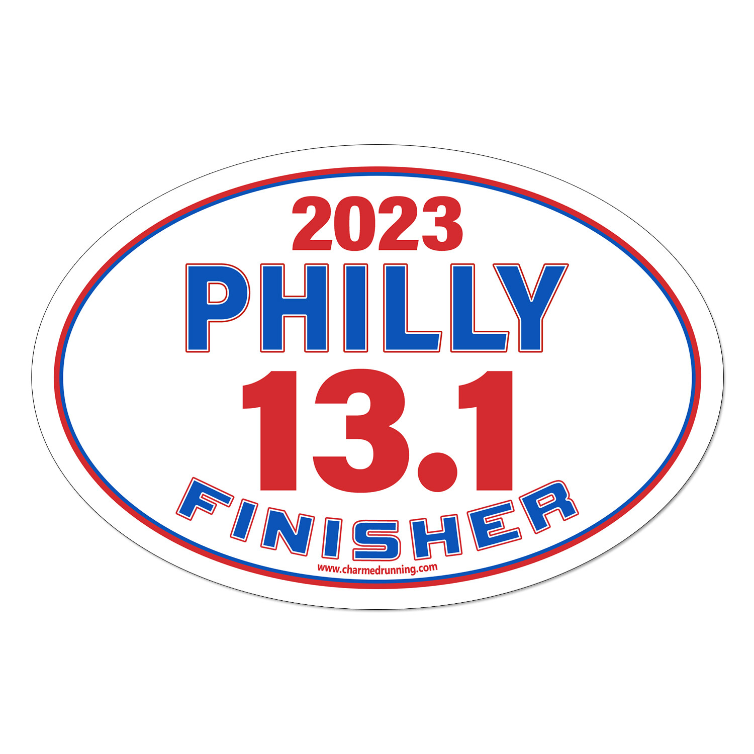 Philadelphia Philly Half Marathon 13.1 Finisher CUSTOM YEAR Decal or Car Magnet